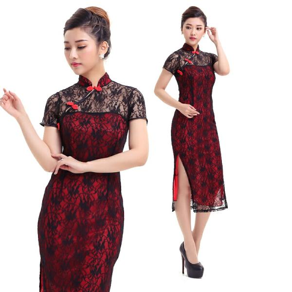 赤 ロング丈キャバドレス 総花柄ドレス ランジェリー セクシー女性下着 過激 大人 女性 レディース...