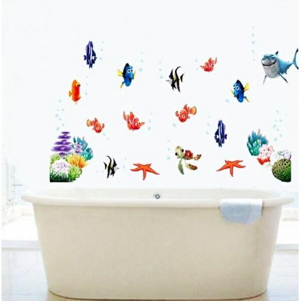 ウォールステッカー ウォーターワールド45×60ｃｍ おしゃれ かわいい 子供部屋 キッズ インテリ...