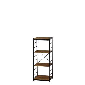 フリーラック4段 スリム オープンラック インダストリアル 木目調 ディスプレーラック 飾り棚 リビ...