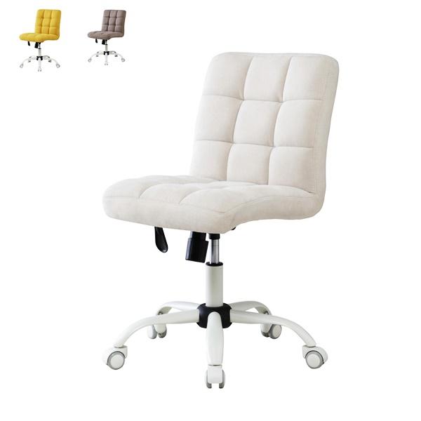 パソコンチェア デスクチェア オフィスチェア キャスター付き アームレス PCチェア 書斎 高さ調整...