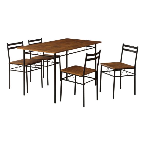 LIKE VINTAGE ダイニング5点セット ダイニングセット 4人掛け テーブル 幅120cm ...