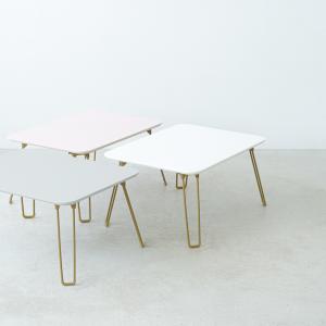 ニーナ 幅60折りたたみテーブル 完成品 おしゃれ 大人かわいい コンパクト 子供用 キッズテーブル 折り畳み 折れ脚 机 デスク 簡易 ロータイプ リビング｜commitand