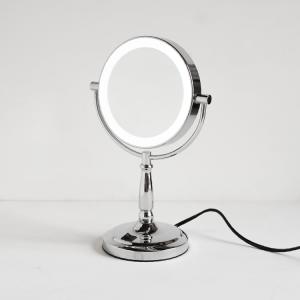 6点セット LEDライト付きミラー 両面化粧鏡 拡大鏡3倍 コンセント式 スタンドミラー 卓上 ルームミラー 鏡面 化粧鏡 メイクアップ 卓上鏡｜commitand