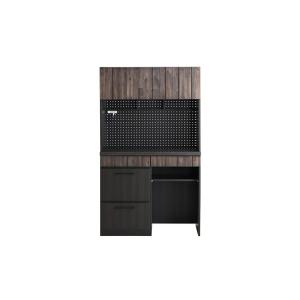 RESE(レセ) 105KB D (板扉上台・ダスト下台) キッチンボード 食器棚 無垢 木製 コンセント キッチン収納 レンジボード レンジ台 収納｜commitand