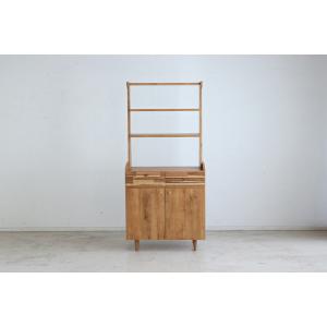 アルグ 80 シェルフ おしゃれ 木製 飾り棚 リビング キッチン 収納 ディスプレーラック アカシ...