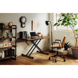 昇降テーブル リフトテーブル ダークブラウン 幅120 ソファテーブル センターテーブル リビングテ...