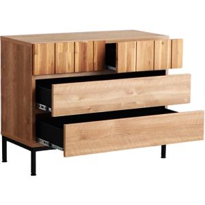 チェスト 日本製 幅90cm サイドチェスト サイドラック 引出し収納 木製 ナチュラル 北欧 モダ...