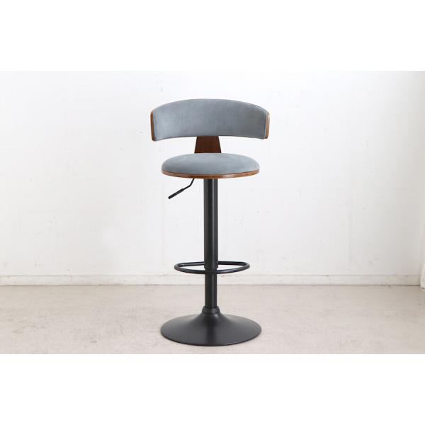 ポールバーチェア ブルー カウンターチェアー ハイチェアー 昇降 椅子 イス いす 食卓チェアー カ...