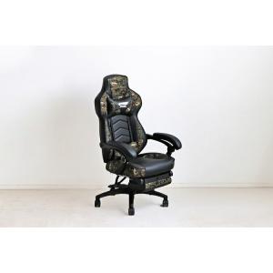 SeAGA-03 サバイバーオフィスチェア GR リクライニング フットレスト カモフラ柄 ゲーミングチェア パソコンチェア ワークチェアー キャスター｜commitand