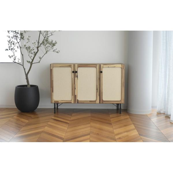 サイドボード キャビネット サイドラック サイドチェスト 木製 幅120 日本製 おしゃれ 北欧 モ...