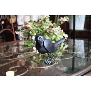 バード アイアン おしゃれ 鳥 置き物 オブジェ 玄関 庭 ガーデン