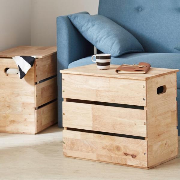スタッキングできるスツール収納ボックス NATURAL SIGNATURE コンテナBOX 収納ボッ...