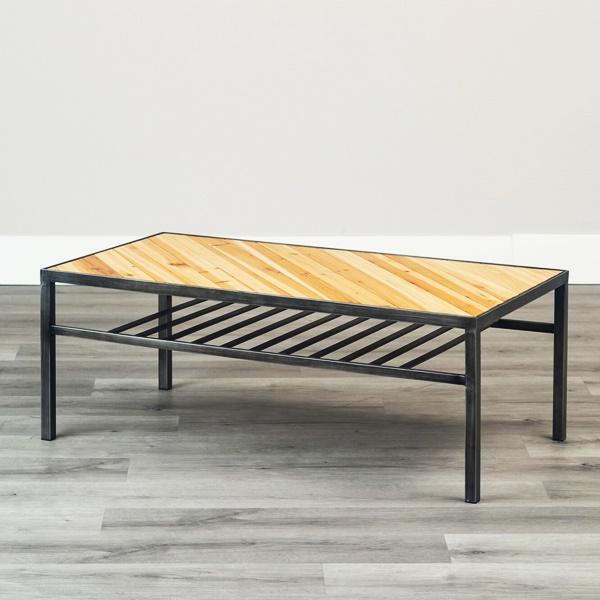 センターテーブル 幅105cm ローテーブル アイアン×天然木 ヴィンテージ 北欧 モダン 西海岸 ...