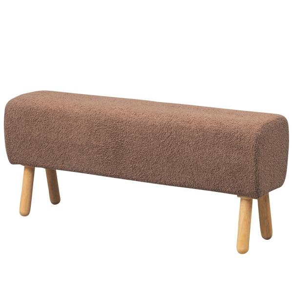 ベンチ もこもこ ファブリック おしゃれ かわいい オットマン 長椅子 ロングチェア 腰掛け 布張り...