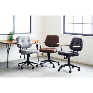 オフィスチェア デスクチェア ワークチェア キャスター付き 高さ調整 書斎チェア アームチェア 肘掛...