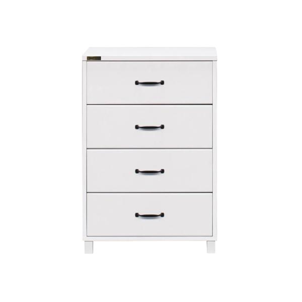 幅60cm チェスト 木製 4段 ホワイト 白 収納棚 寝室 リビング たんす 箪笥 リビングボード...