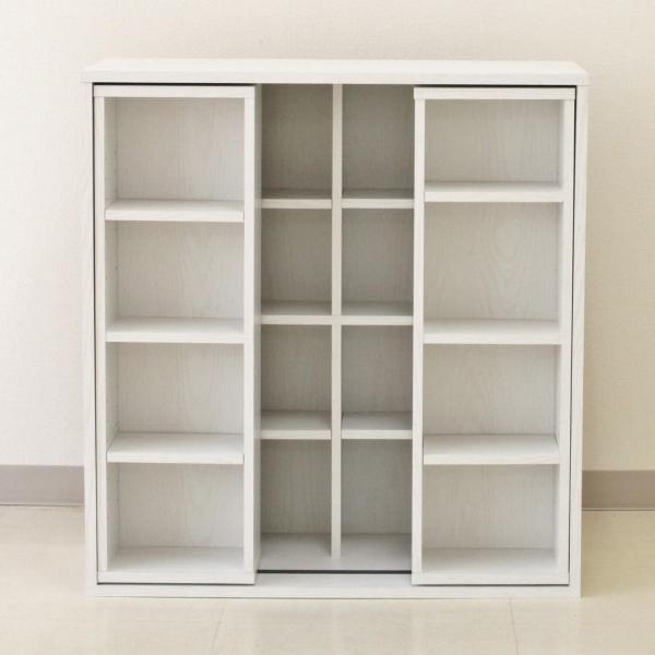 奥行き29cm コンパクト 書棚 ホワイト スリム 省スペース スライド式 本棚 ディスプレイラック...