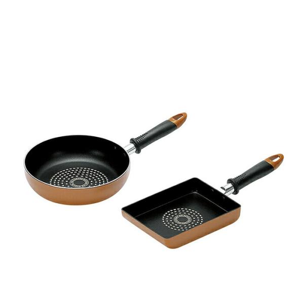 来栖けい IH対応フライパン20cm&amp;玉子焼13×18cm 調理器具 調理小物 ガス火対応 IH対応...