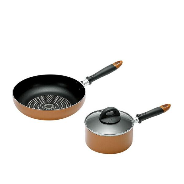 来栖けい IH対応フライパン26cm&amp;片手鍋16cm 調理器具 調理小物 ガス火対応 IH対応 フラ...