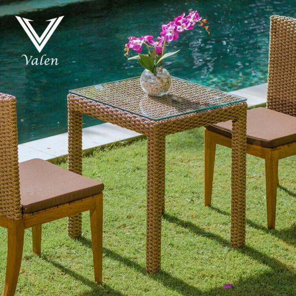 カフェテーブル シンセティックヒヤシンス アウトドア家具 ガーデン家具 アジアン