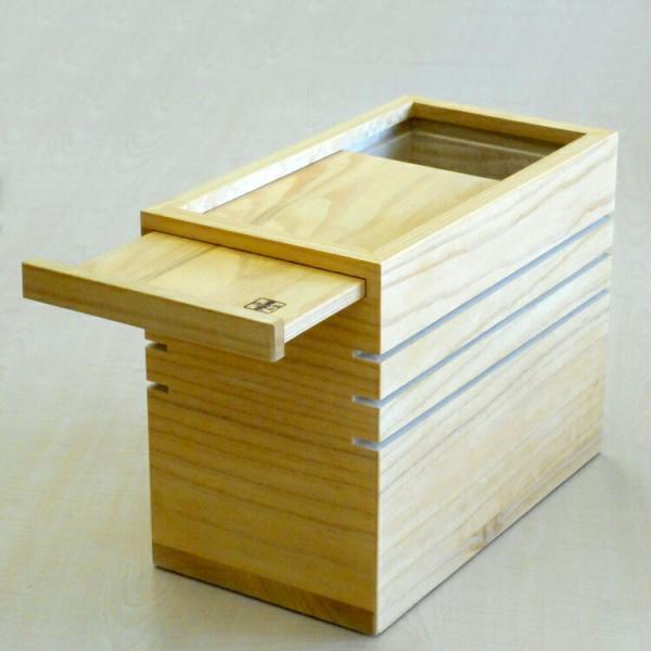 桐製野菜ストッカー 留河 泉州留河 保存容器 スリム おしゃれ こめびつ ボックス キッチン 新築祝...