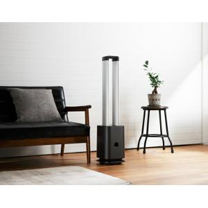 空気清浄・UV照射機能付きツインエアーサーキュレーター 首振り 風量調節 羽がない dcモーター お...