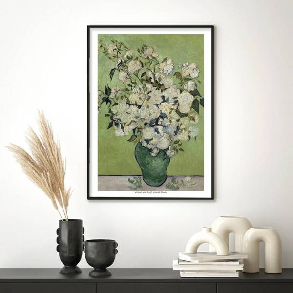 Vincent Van Gogh ゴッホ 花瓶のバラ 名画 ポスター miim A4 高品質アートプ...