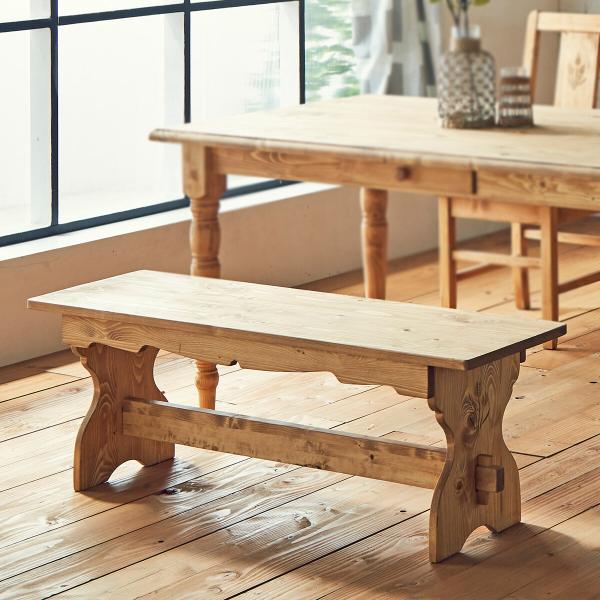 ベンチダイニングベンチ 長椅子 二人掛け 北欧 カントリー おしゃれ アンティーク 木製 レトロ ブ...