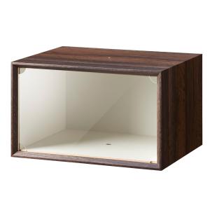スニーカーボックス ブラウン 魅せる木製スニーカー収納ボックス 靴箱 収納箱 ラック シェルフ シューズラック シューズボックス おしゃれ｜commitand
