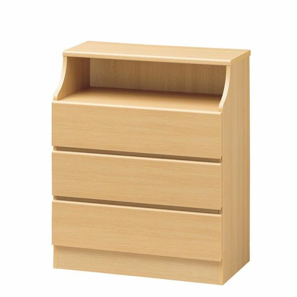 チェスト３段 幅75cm 小物収納 衣装収納 引き出し 収納付き 大容量 木製 チェスカ タンス リ...