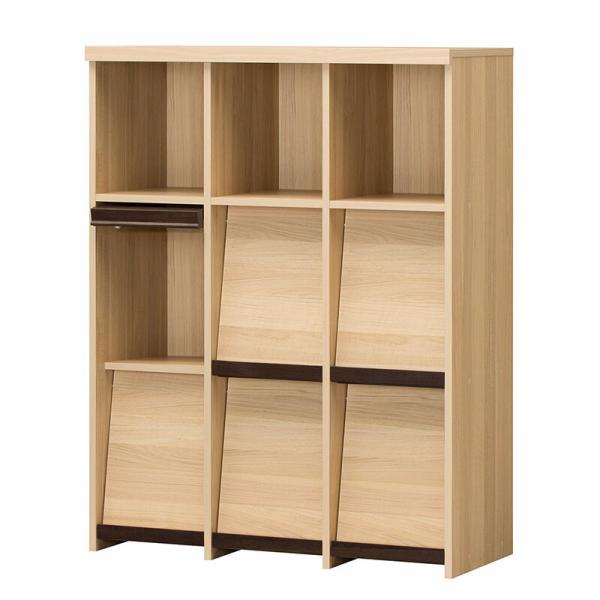 本棚 ディスプレイラック フラップ扉 収納 本 オープン キャビネット 扉 リビング収納 セパルテッ...