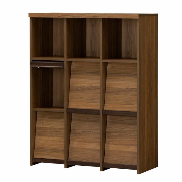 本棚 ディスプレイラック フラップ扉 収納 本 オープン キャビネット 扉 リビング収納 セパルテッ...