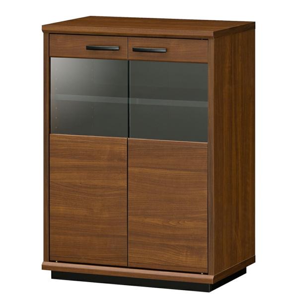 キャビネット 扉付き ガラス扉 本棚 収納棚 コンパクト 木目 木製 電話台 FAX台 ファックス台...