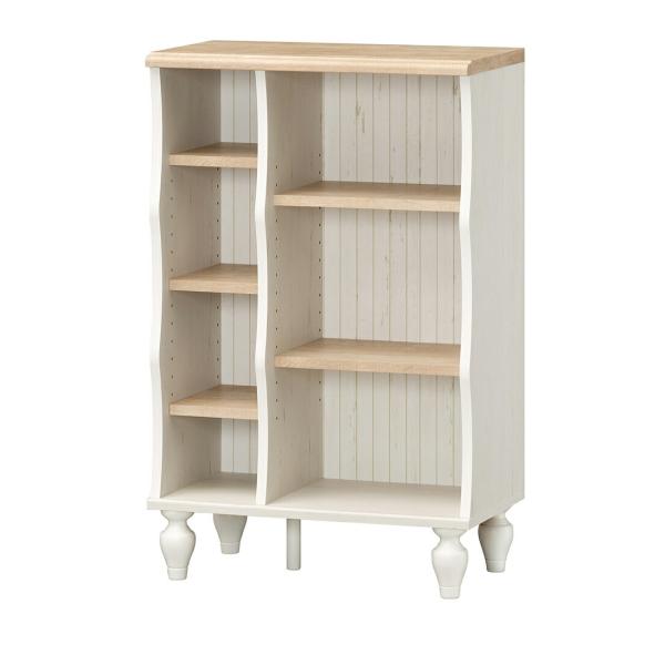 フリーラック オープンラック ディスプレイラック フレンチシャビーカフェ 木製 本棚 シェルフ 書棚...