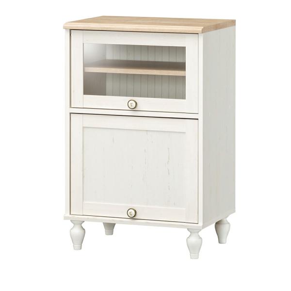 ガラスキャビネット フラップ扉 フレンチシャビーカフェ 本棚 ラック 木製 書棚 収納 マガジンラッ...