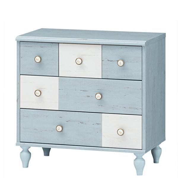 チェスト 3段 ローチェスト タンス 衣類収納 小物収納 フレンチシャビー 収納棚 洋服 収納 洋服...