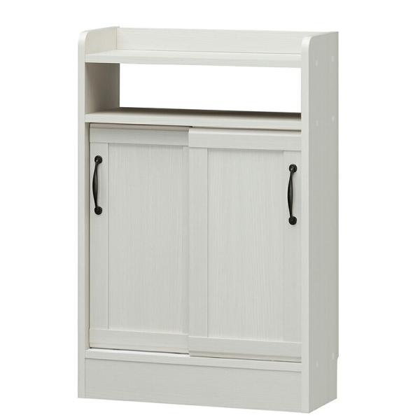 キャビネット キッチン収納 リビング収納 薄型キャビネット スリム コンパクト 引き戸 本棚 収納棚...