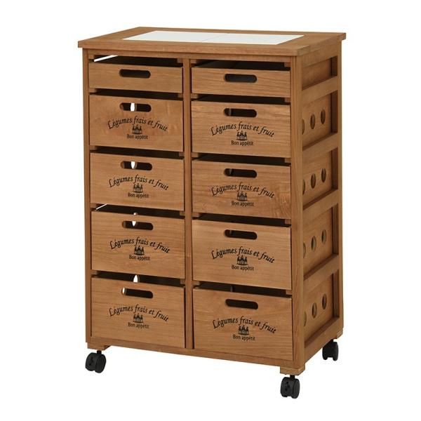 キッチンストッカー キャスター付き 野菜ストッカー キッチン収納 収納棚 リビング 桐 木製 キッチ...