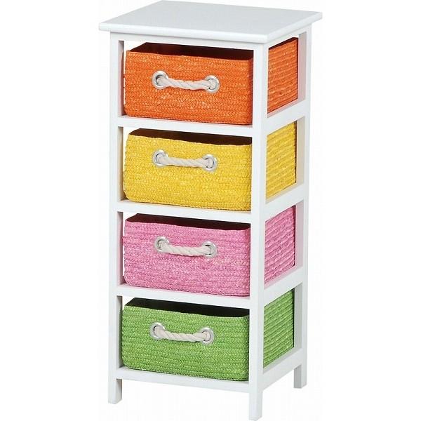 チェスト 4段 洗面所 ラック   タンス 収納  収納棚 棚 収納ラック   サニタリー  電話台...