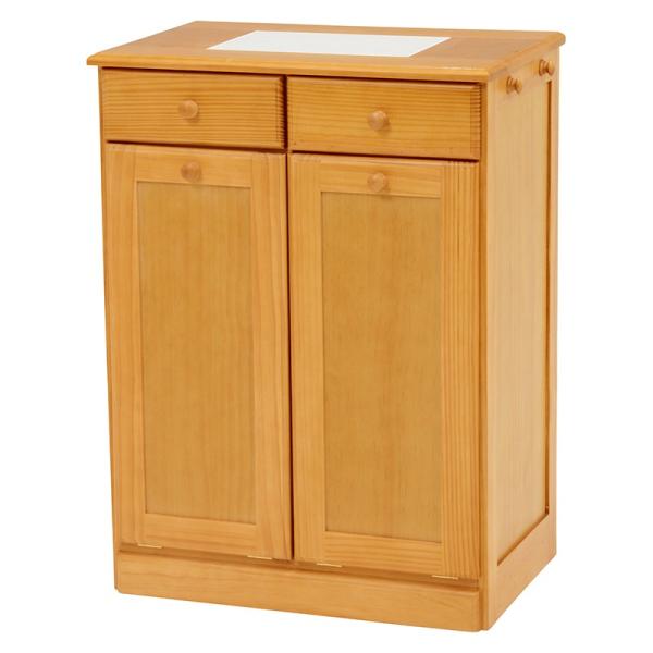 ダストボックス カウンター 2分別 カウンター ワゴン キャスター  ごみ箱 完成品 25Lペール ...