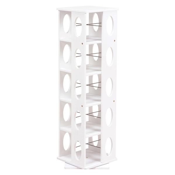 本棚 本収納 回転式本棚 回転ラック 5段   漫画 マンガ ラック 多目的ラック 回転ラック ラッ...