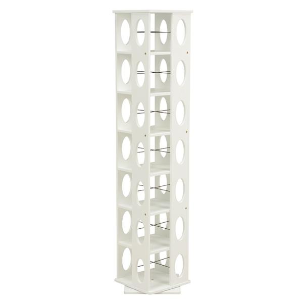 本棚 本収納 回転式本棚 回転ラック 7段   漫画 マンガ ラック 多目的ラック 回転ラック ラッ...