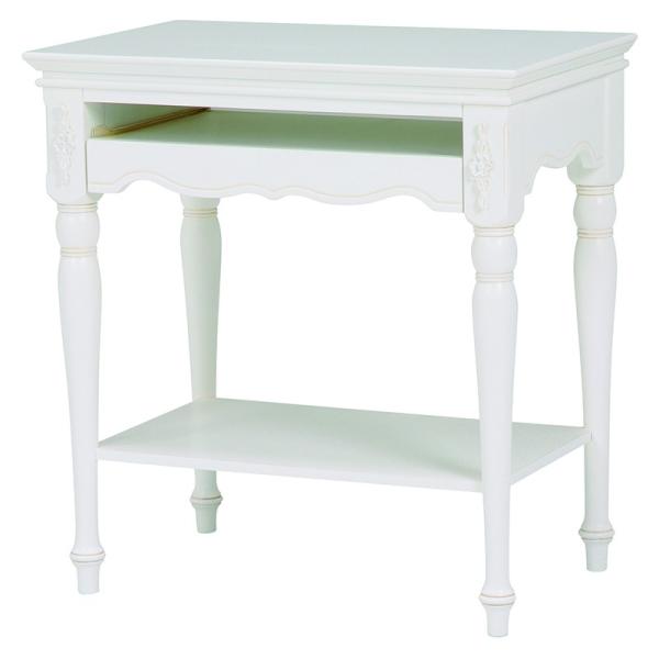 アンティーク風パソコンテーブル ワークデスク パソコンデスク PCデスク キーボードテーブル RT-...