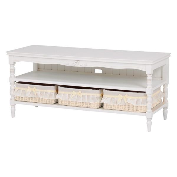 北欧風ボード バスケット3個 テレビ台 カゴ リビング収納 テレビボード ローボード 収納 TV台 ...