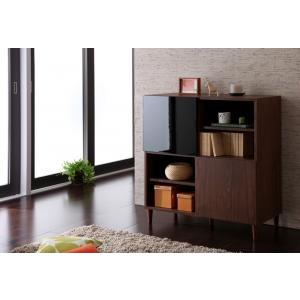 レトロモダン収納シリーズ NOLDO ノルド ワイドキャビネット 収納棚 リビング収納 サイドボード...