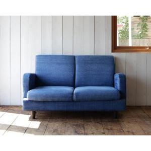 ヴィンテージデザイン デニムソファ Rowena ロウェーナー2P 幅140 デニム生地ソファー ロ...
