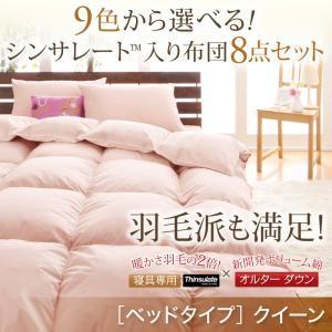 布団セット ベッドタイプ クイーンサイズ シンサレート入り布団8点セット セット布団 ふとんセット ...