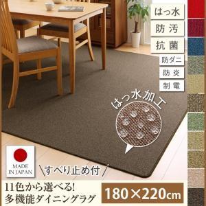 はっ水・防汚・防ダニ・抗菌・防炎・制電機能付きダイニングラグ familia ファミリア 180×2...