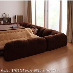 こたつに合わせるフロアコーナーソファ コの字 マット部分サイズ 142×142cm 厚さ40mm