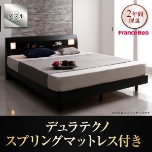 すのこベッド ダブル ヘッドライト付き コンセント付き Eleonora エレオノーラ デュラテクノ...